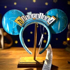 NWT 2022 Disney Parks D23 Expo Disneyland Retro Marquee Sign Minnie Ears Headban